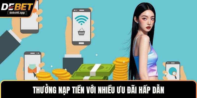 Thưởng nạp tiền với nhiều ưu đãi hấp dẫn